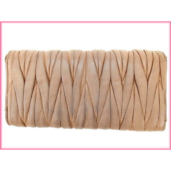 Miu Miu long Matelass Wallet leather pink - Picture 1 of 5
